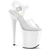 Pleaser - FLAMINGO808 Sandale à bride à la cheville, Pole dance chaussures - Blanc Product image